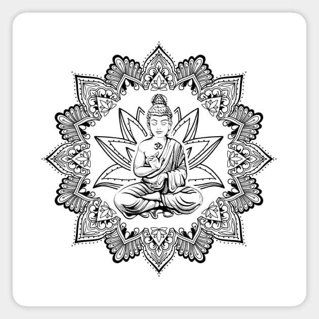 Buddha Aum Sticker by NEFT PROJECT